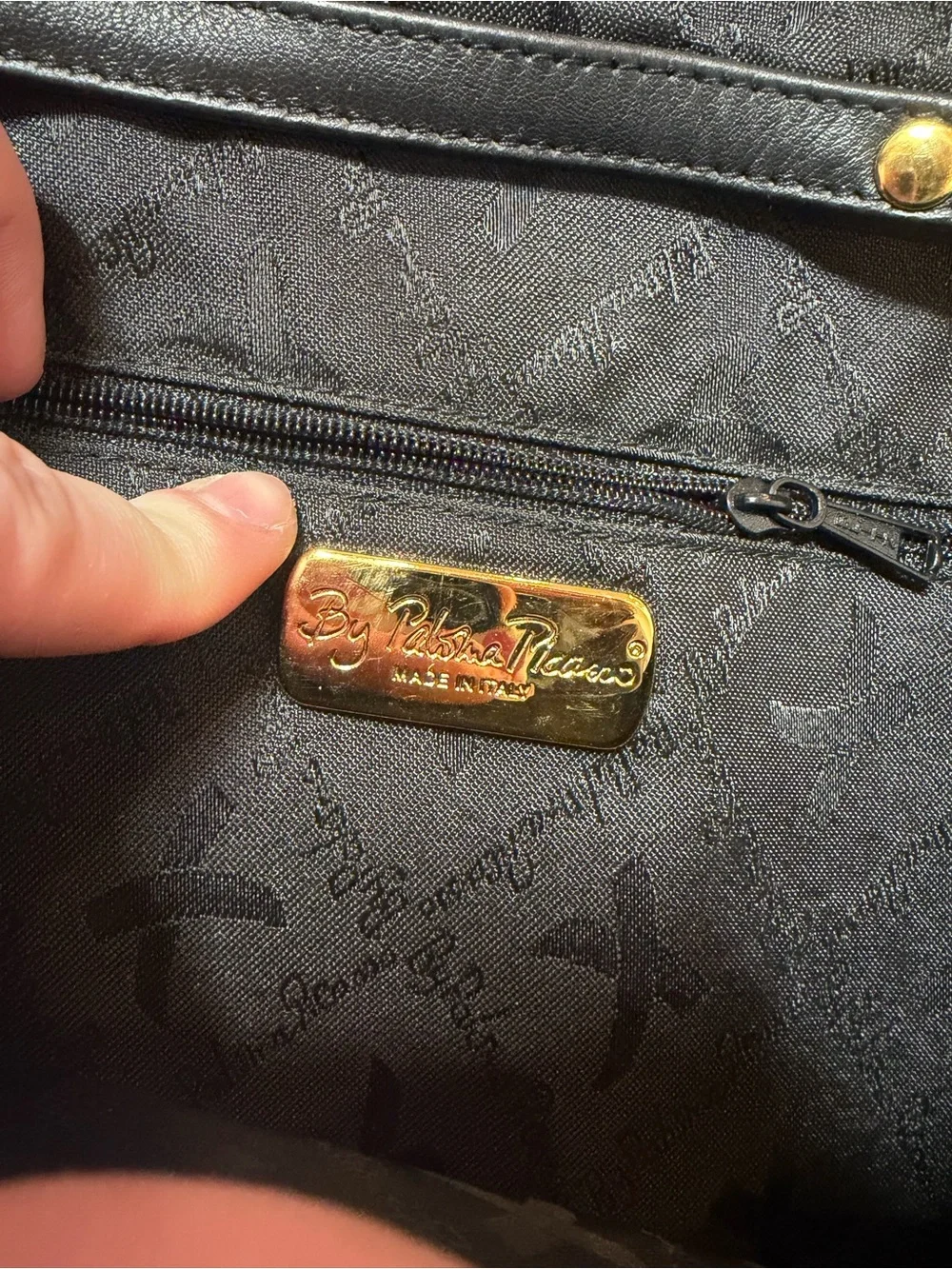 Vintage Paloma Picasso Black Leather Triple Gold 